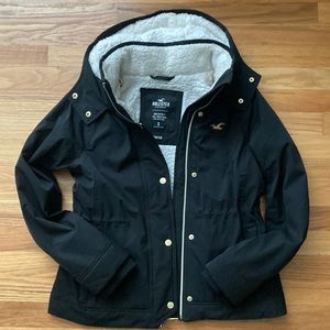Hollister women’s black, size small coat
